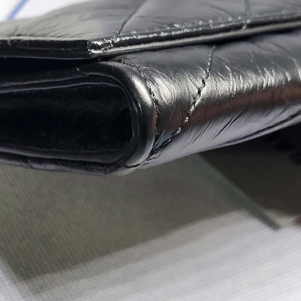 Balenciaga Black Quilted Clutch with Gold Chain. - Picture 4 of 14